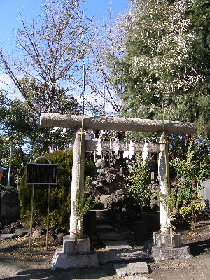 布袋尊,大川町氷川神社,富士塚