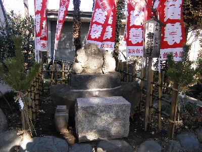 布袋尊,大川町氷川神社,富士塚